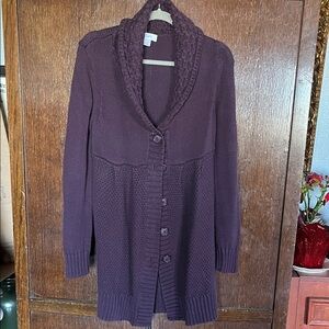 LOFT Deep Purple Cardigan Sweater